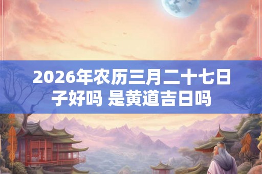 2026年农历三月二十七日子好吗 是黄道吉日吗 2026年农历三月二十七日子好吗 是黄道吉日吗