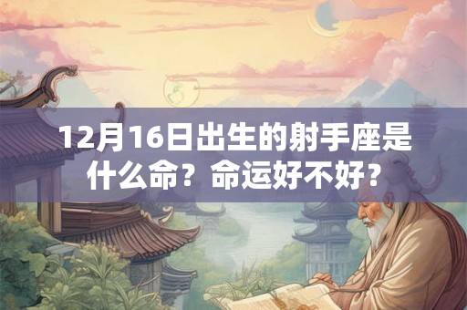 12月16日出生的射手座是什么命？命运好不好？
