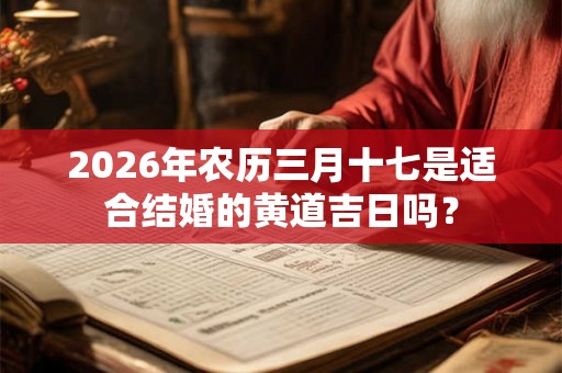 2026年农历三月十七是适合结婚的黄道吉日吗？