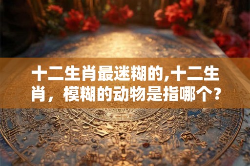 十二生肖最迷糊的,十二生肖，模糊的动物是指哪个？