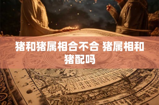 猪和猪属相合不合 猪属相和猪配吗