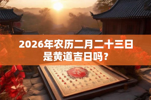 2026年农历二月二十三日是黄道吉日吗？