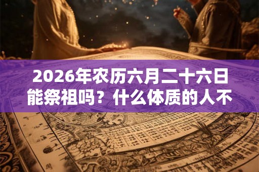 2026年农历六月二十六日能祭祖吗？什么体质的人不宜去祭祖扫墓？