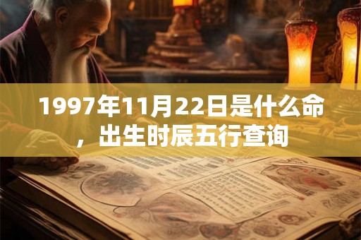 1997年11月22日是什么命，出生时辰五行查询