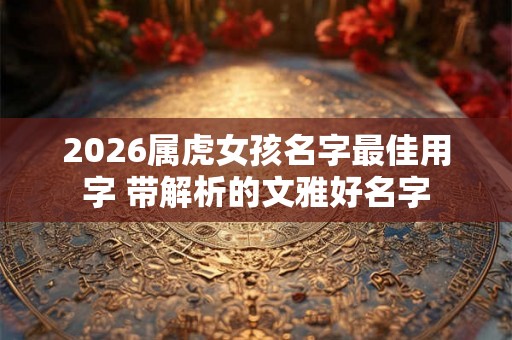 2026属虎女孩名字最佳用字 带解析的文雅好名字