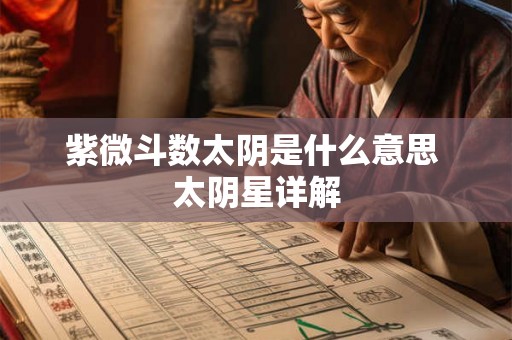 紫微斗数太阴是什么意思 太阴星详解 紫微斗数太阴是什么意思 太阴星详解