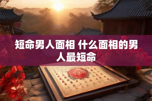 短命男人面相 什么面相的男人最短命