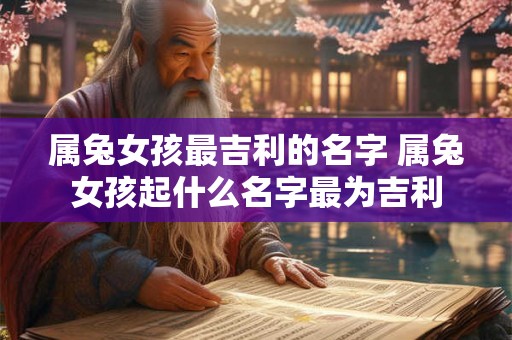 属兔女孩最吉利的名字 属兔女孩起什么名字最为吉利
