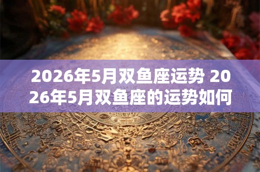 2026年5月双鱼座运势 2026年5月双鱼座的运势如何