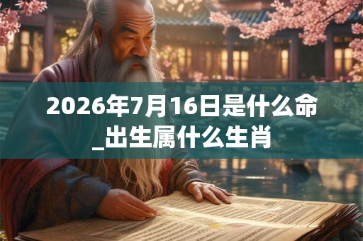 2026年7月16日是什么命_出生属什么生肖
