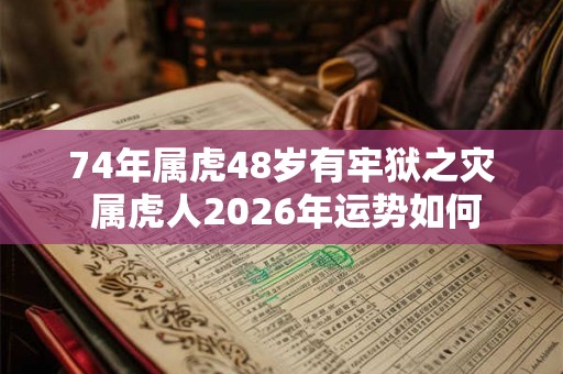 74年属虎48岁有牢狱之灾 属虎人2026年运势如何