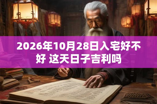 2026年10月28日入宅好不好 这天日子吉利吗