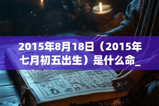 2015年8月18日（2015年七月初五出生）是什么命_命运如何