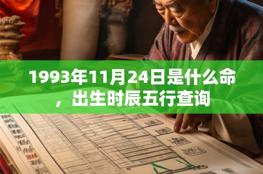 1993年11月24日是什么命，出生时辰五行查询