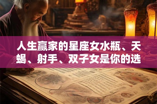 人生赢家的星座女水瓶、天蝎、射手、双子女是你的选择