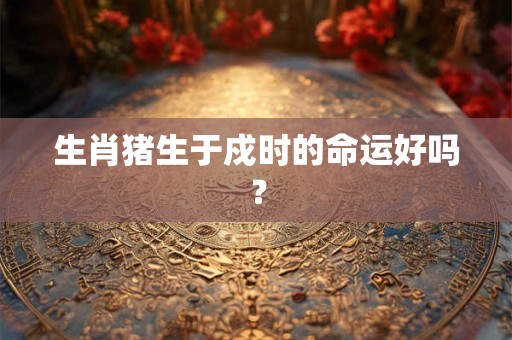 生肖猪生于戍时的命运好吗？