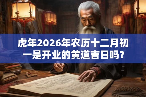 虎年2026年农历十二月初一是开业的黄道吉日吗？
