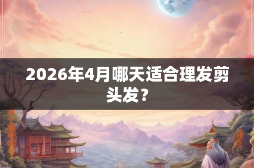 2026年4月哪天适合理发剪头发？