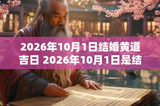 2026年10月1日结婚黄道吉日 2026年10月1日是结婚的黄道吉日吗