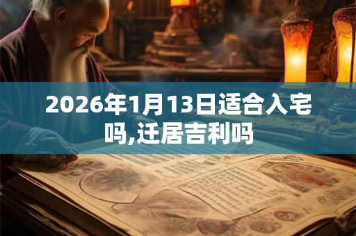 2026年1月13日适合入宅吗,迁居吉利吗