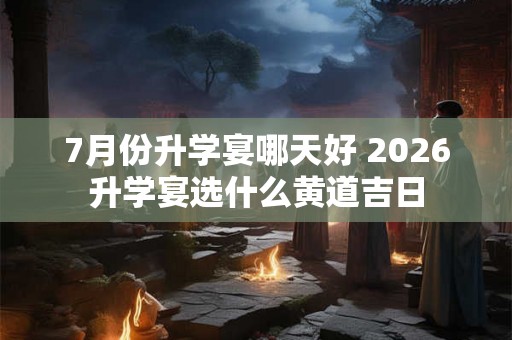 7月份升学宴哪天好 2026升学宴选什么黄道吉日