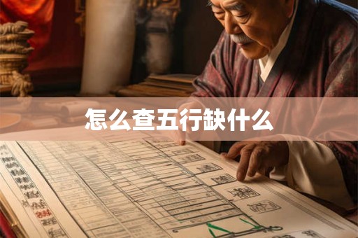 怎么查五行缺什么