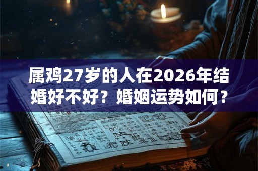 属鸡27岁的人在2026年结婚好不好？婚姻运势如何？