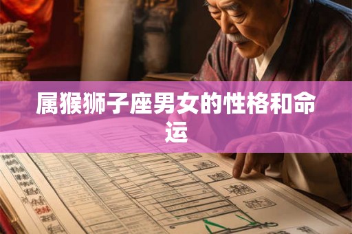 属猴狮子座男女的性格和命运