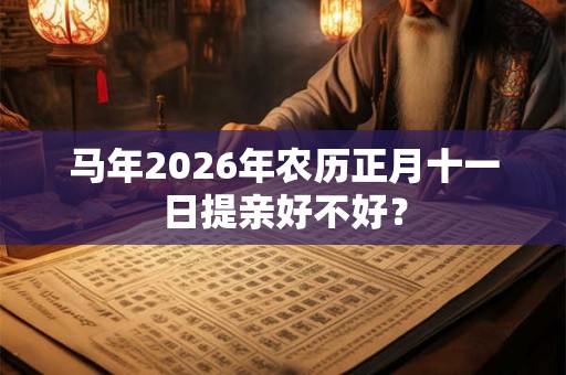 马年2026年农历正月十一日提亲好不好? 马年2026年农历正月十一日提亲好不好?