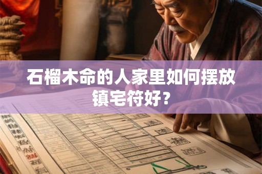 石榴木命的人家里如何摆放镇宅符好？