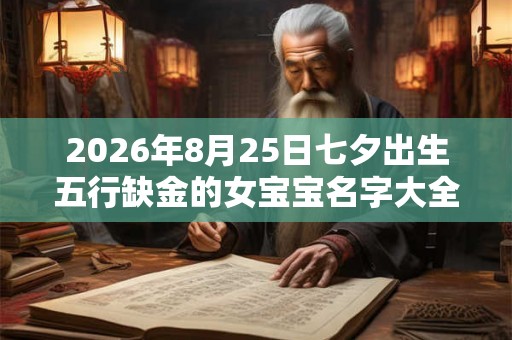 2026年8月25日七夕出生五行缺金的女宝宝名字大全