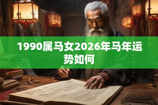 1990属马女2026年马年运势如何