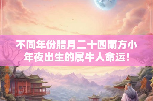 不同年份腊月二十四南方小年夜出生的属牛人命运！