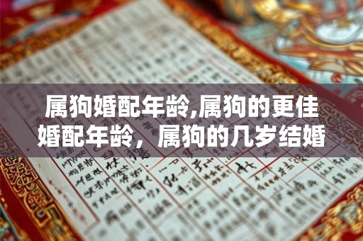 属狗婚配年龄,属狗的更佳婚配年龄,属狗的几岁结婚更好 属狗婚配年龄,属狗的更佳婚配年龄,属狗的几岁结婚更好
