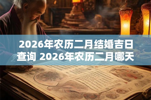 2026年农历二月结婚吉日查询 2026年农历二月哪天结婚最好