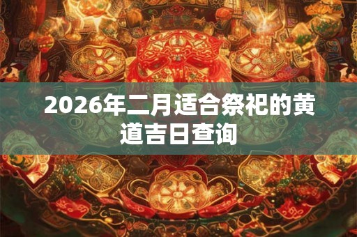 2026年二月适合祭祀的黄道吉日查询