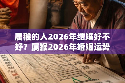 属猴的人2026年结婚好不好？属猴2026年婚姻运势如何？