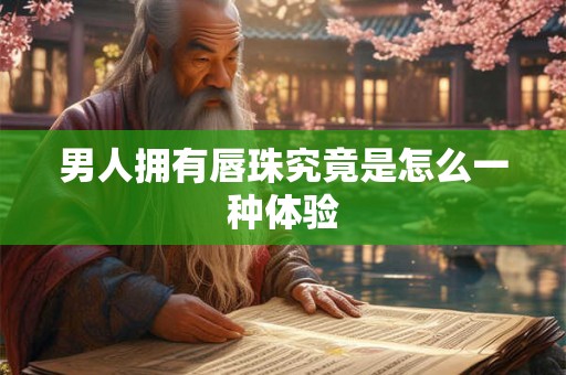 男人拥有唇珠究竟是怎么一种体验