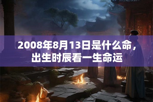 2008年8月13日是什么命，出生时辰看一生命运