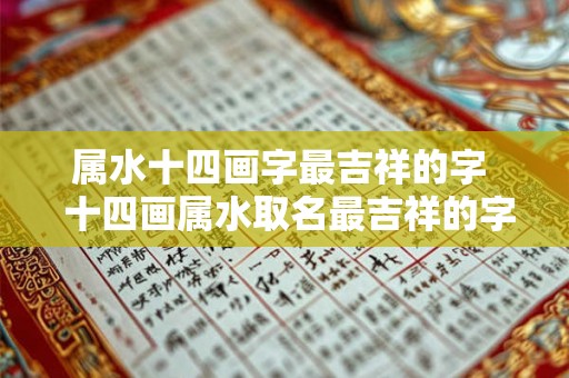属水十四画字最吉祥的字  十四画属水取名最吉祥的字