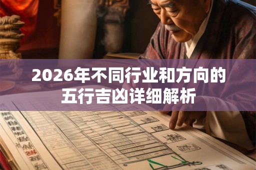 2026年不同行业和方向的五行吉凶详细解析