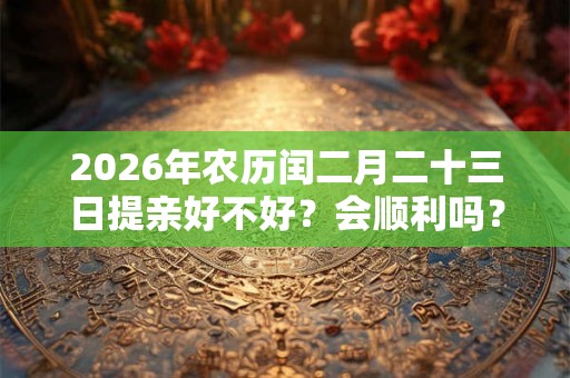 2026年农历闰二月二十三日提亲好不好？会顺利吗？