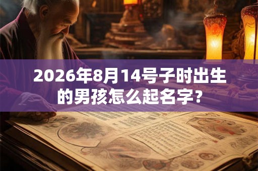 2026年8月14号子时出生的男孩怎么起名字？