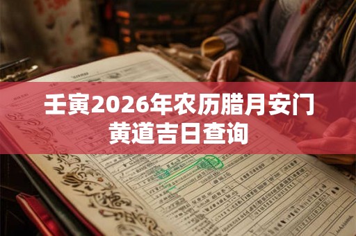 壬寅2026年农历腊月安门黄道吉日查询