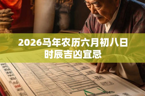 2026马年农历六月初八日时辰吉凶宜忌