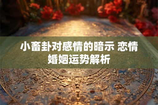 小畜卦对感情的暗示 恋情婚姻运势解析