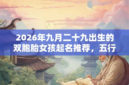 2026年九月二十九出生的双胞胎女孩起名推荐，五行属什么