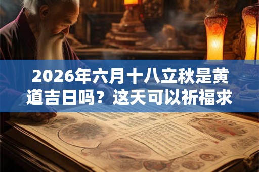 2026年六月十八立秋是黄道吉日吗？这天可以祈福求财吗？