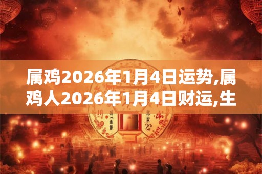 属鸡2026年1月4日运势,属鸡人2026年1月4日财运,生肖鸡2026年1月4日运势