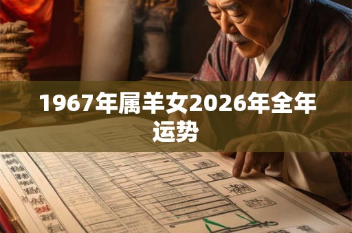 1967年属羊女2026年全年运势
